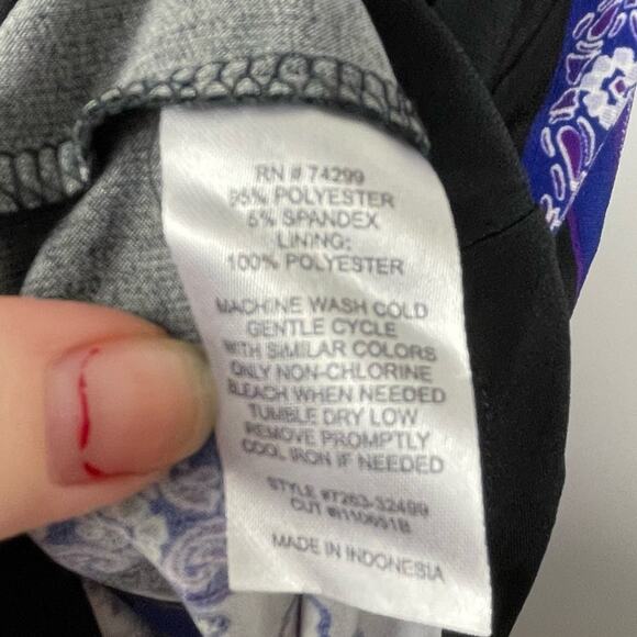 Enfocus Studio Women's Sleeveless Boho Floral Print Midi Dress Purple Size 12 - Picture 5 of 7